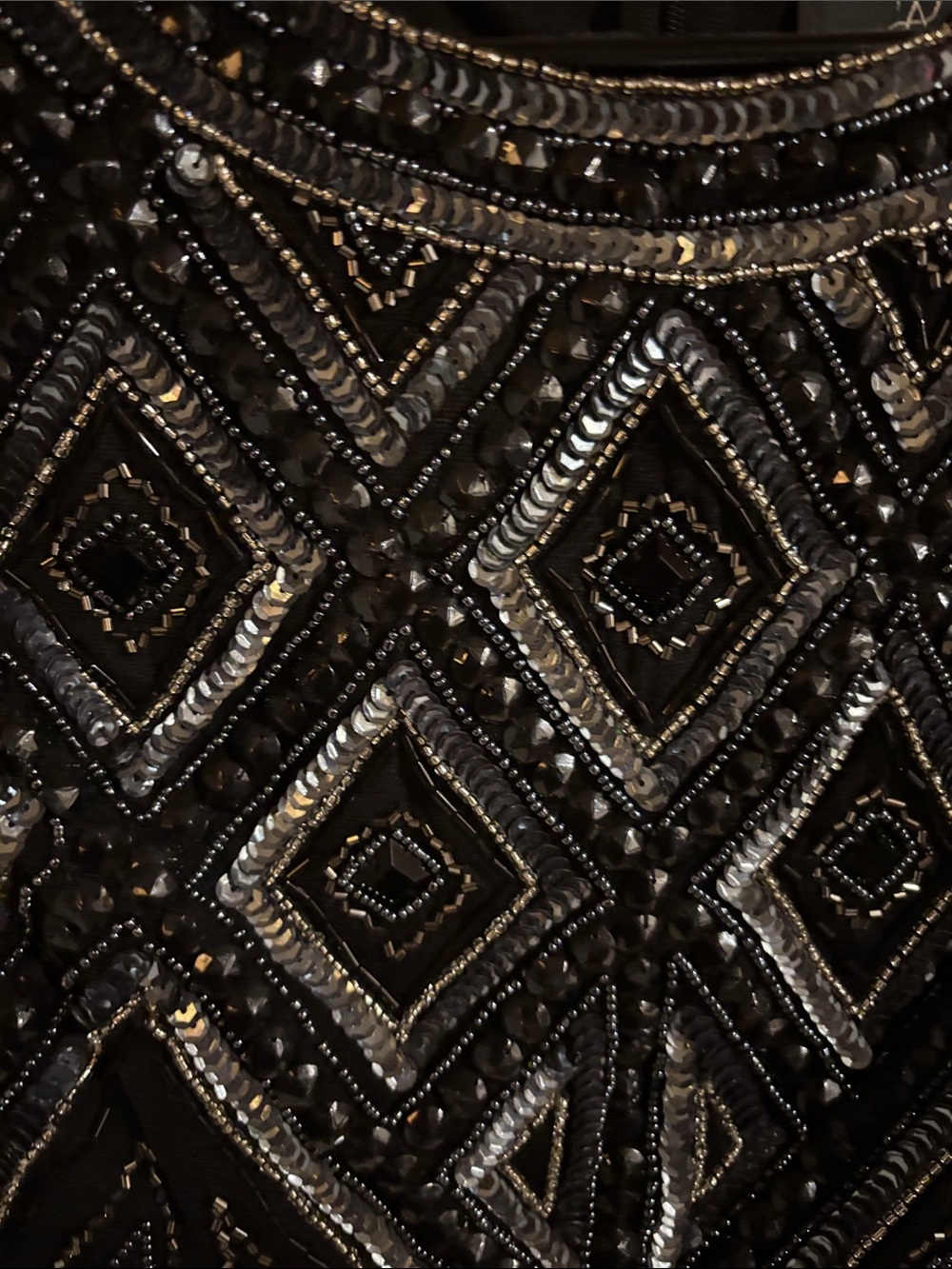 Adrianna Papell Gunmetal Beaded Dress - Picture 9 of 10